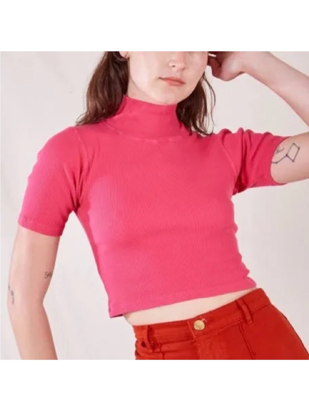 Big Bud Press Red Short Sleeve Turtleneck